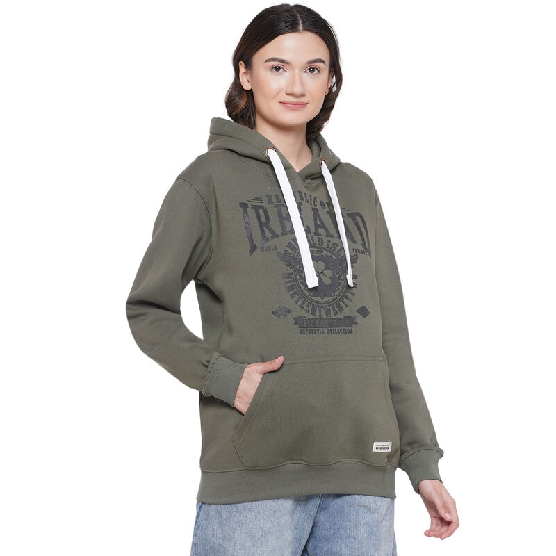 Ireland Wings Unisex Hoodie Olive Green